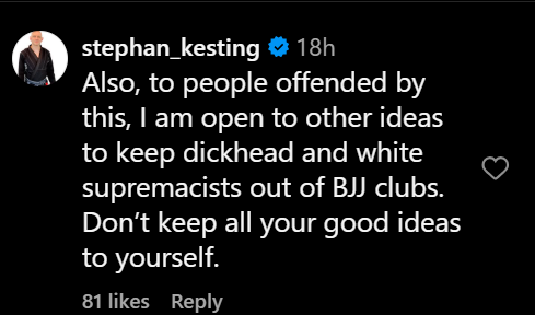 Stephan Kesting Rainbow Flag Post BJJ