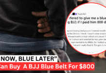 The Price Of A Shortcut: BJJ Blue Belt After One Month for $800?