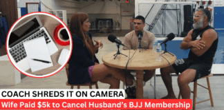 “Tear Up The Check” Wife Pays $5k to Cancel Jiu-Jitsu Membership of Husband