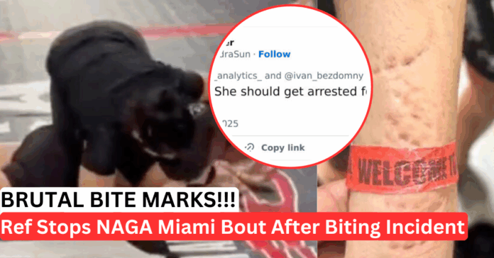 WATCH Horror Moment at NAGA Miami as Jiu-Jitsu Competitor Bites Opponent Repeatedly!