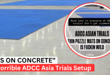 ADCC Asia Trials Mats Laid On Concrete Setup Shocks Competitors ADCC Asia Trials Mats Laid On Concrete Setup Shocks Competitors
