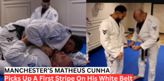 Manchester United Forward Matheus Cunha Trains BJJ — And Earns First Stripe