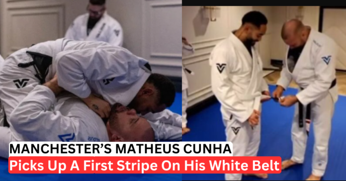 manchester-united-forward-matheus-cunha-trains-bjj Manchester United Forward Matheus Cunha Trains BJJ — And Earns First Stripe