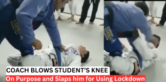 BJJ Instructor Blows Out Knee After “Punishing” Student For Using Lockdown In Class