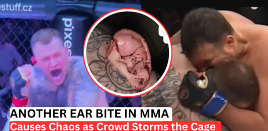 MMA Fighter Bites Opponent’s Ear and Sparks Cage-Side Chaos at Clash 15 in Brno