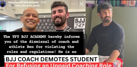 BJJ Coach Demotes Student For Refusing Unpaid Coaching Role