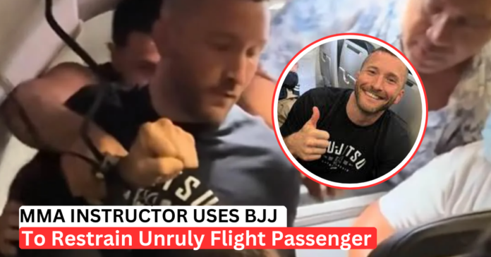 josh-longood-bjj-restrains-flight-passenger BJJ Restrains Flight Passenger: MMA Instructor Uses Grappling To handle Unruly Passenger