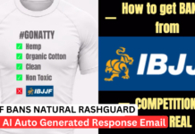 IBJJF Bans Natural Rashguard Brand, Claims Polyester Is Superior In “AI-Laden” Response IBJJF Bans Natural Rashguard Brand, Claims Polyester Is Superior In "AI-Laden" Response