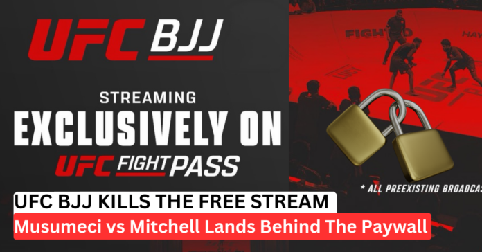 ufc-bjj-paywall-no-more-free-youtube-streams UFC BJJ Paywall: No More Free YouTube Streams As UFC BJJ 11 Goes Fight Pass-Only