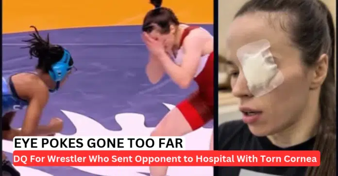 wrestling-eye-poke-disqualification-turner-smirnova Wrestling Eye Poke Disqualification: Morgan Turner DQ'd, Elizaveta Smirnova Hospitalized
